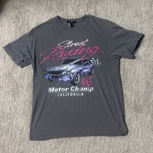 Forever 21 Street Racing Tee - Charcoal